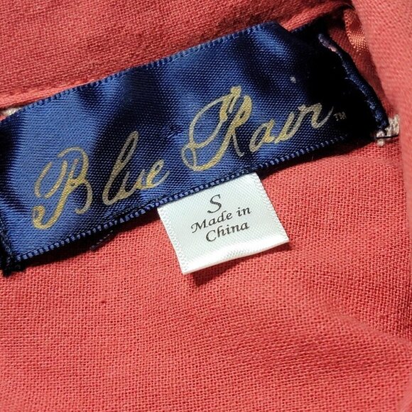 Francesca's Blue Rain Clay Red Multicolor Stripe Romper 100% Cotton Size S - Picture 6 of 11